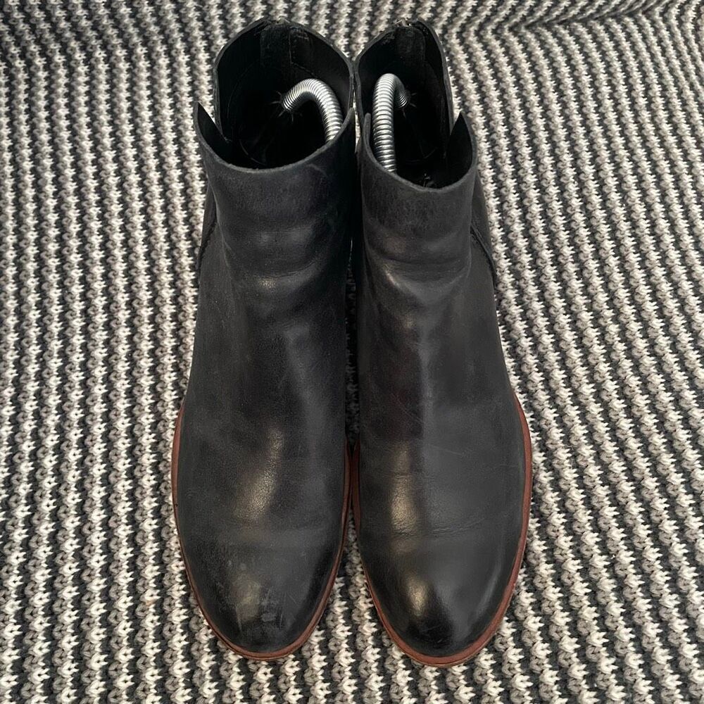 Kork-Ease Chandra Boot Women's Shoe Size 9 Block Heel Bootie Black Leather - Picture 4 of 12